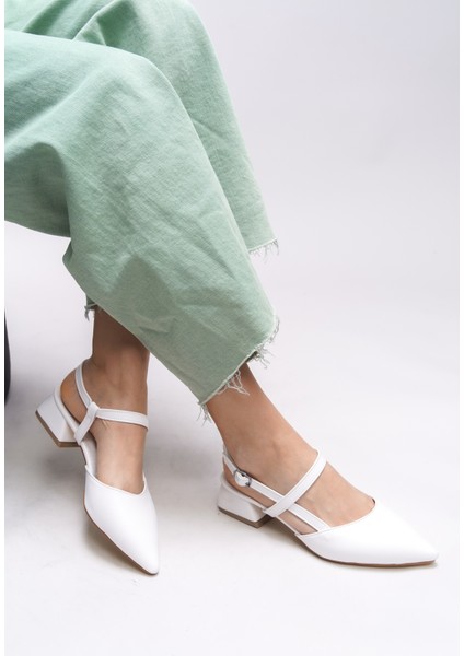 Giselvara Kadın Arkası Açık Sivri Burun Topuklu Ayakkabı 0012341 fiyatları