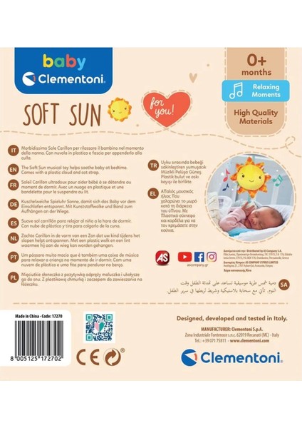 17795 Baby Clementoni - Müzikli Pelüş Güneş modelleri