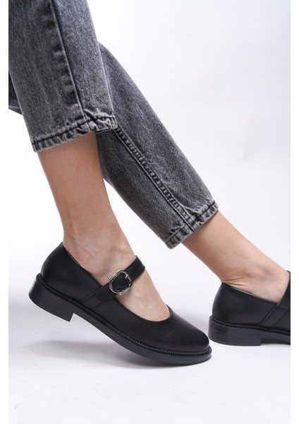 Kadın Babet – Sentetik Malzeme, Düz Taban, Tokalı ve Ayarlanabilir Kayışlı Rahat Günlük Ayakkabı indirimleri