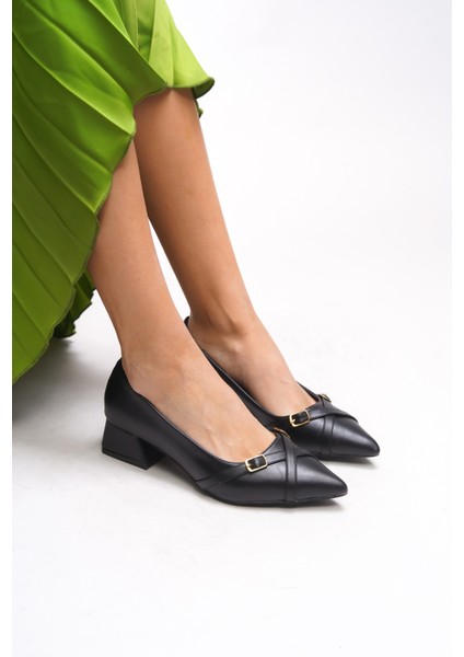 Ycnirth Kadın Sivri Burunlu Kısa Topuklu Ayakkabı 001251863