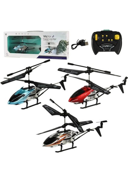 3 Metal Kanallı 50 Kanal Gyro Uzaktan Kumandalı Helikopter Drone