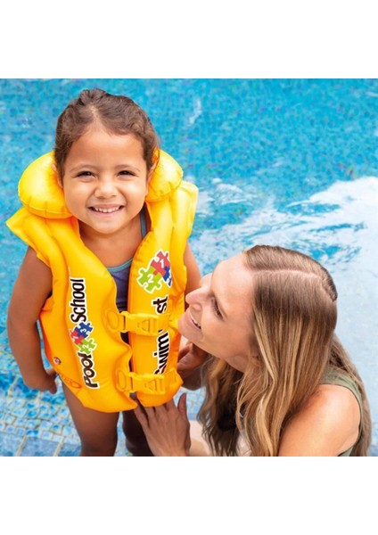 Intex Yakalı Sarı Yelek 50X47 cm (3-6 Yaş)