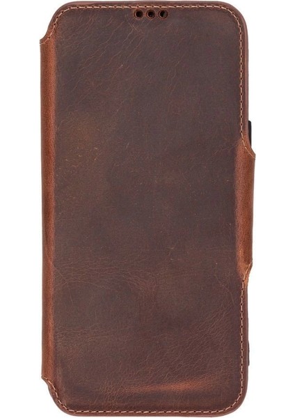 Apple iPhone 16 Pro Max Uyumlu, Hakiki Deri, El Yapımı, Cüzdanlı Kılıf, Antik Kahve modelleri