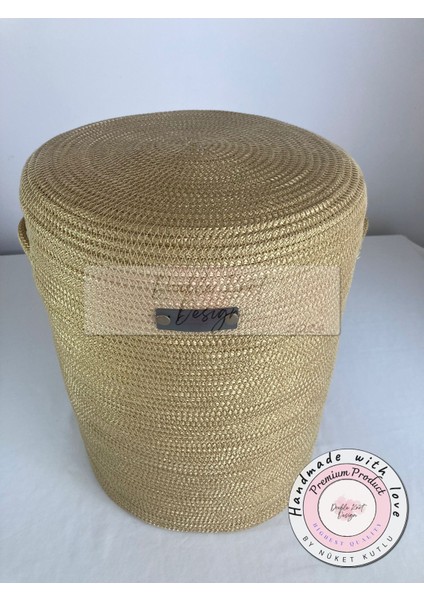 Sebil Kılıfı Dekoratif Sepet - Organizer Hasır Jüt Tress Sebil Kılıfı