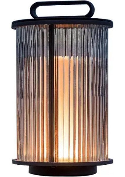 60 Watt Modern Cam Tasarımlı Solar Alüminyum Bollard Aydınlatma Armatürü