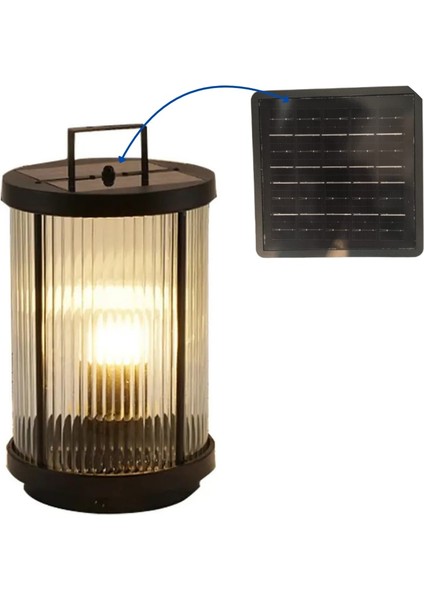 60 Watt Modern Cam Tasarımlı Solar Alüminyum Bollard Aydınlatma Armatürü modelleri