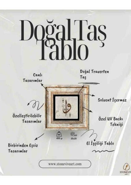 Doğal Taş Baskılı Tablo Duvar Dekoru modelleri