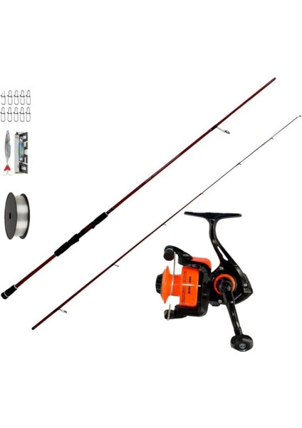 Okuma Red Spin 228CM 3-15G 2p Lrf Kamışı Bauer Score 200 Uygun Lrf Seti