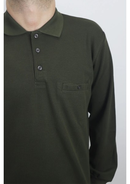 Fistan Store Erkek Jakarlı Klasik Kesim Rahat Kalıp Polo Yaka Tek Cepli Kışlık Kazak fiyatları