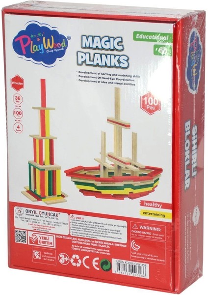 ONY-358 Ahşap 100 Parça Sihirli Bloklar