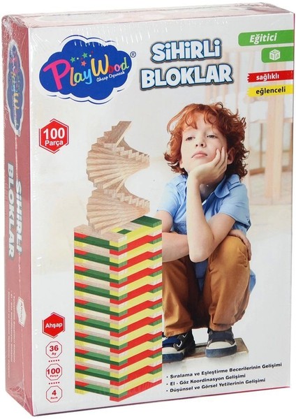 ONY-358 Ahşap 100 Parça Sihirli Bloklar
