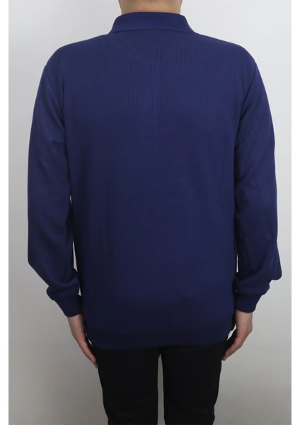 Fistan Store Erkek Jakarlı Klasik Kesim Rahat Kalıp Polo Yaka Tek Cepli Kışlık Kazak modelleri