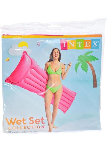 59703 Intex Renkli Deniz Yatağı 183X69 cm - 1 Adet Stokta Olan Gönderilir