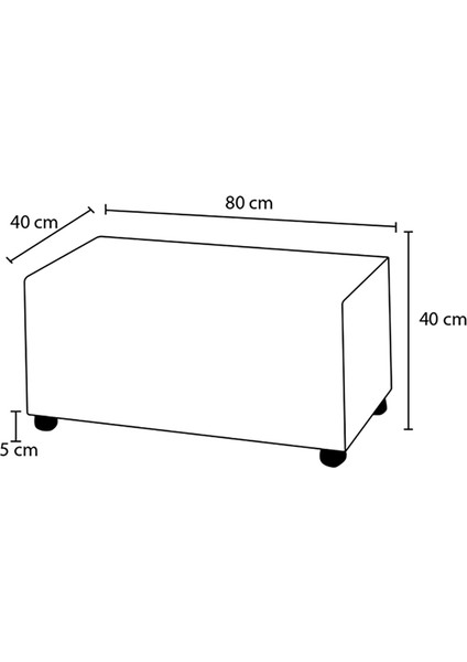 Genma Ahşap Ayaklı Puf - Krem fiyatları