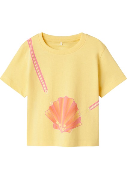 Nmfjassa Ss Nreg Top Pb Sarı Kız Çocuk Kısa Kol T-Shirt
