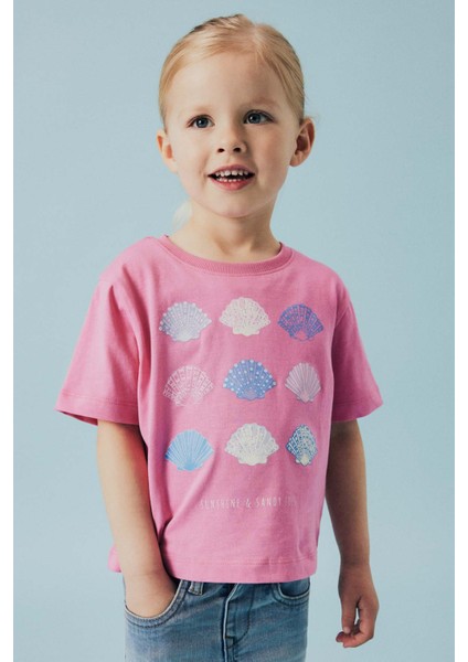 Nmfjassa Ss Nreg Top Pb Pembe Kız Çocuk Kısa Kol T-Shirt