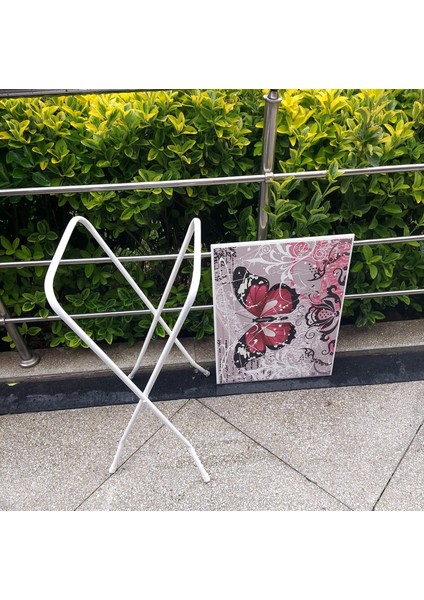 50X40CM Yükseklik 58CM Ahşap Metal Ayaklı Katlanır Sehpa Kebelek Desenli 1 Adet fırsatları