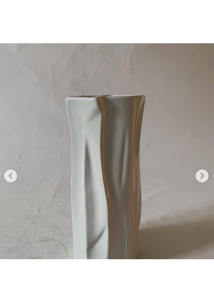 Vazo Buruşuk Yüksek Küçük Boy Bej Seramik Çap 12CM Yükseklik 30CM 1 Adet fiyatları