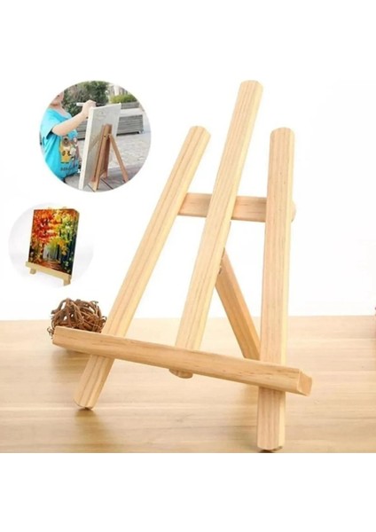 Hobi Markert Art Masaüstü Şövale, Ahşap, Mini Şövale, Üç Ayaklı, Resim Şövalesi, Ressam Sehpası