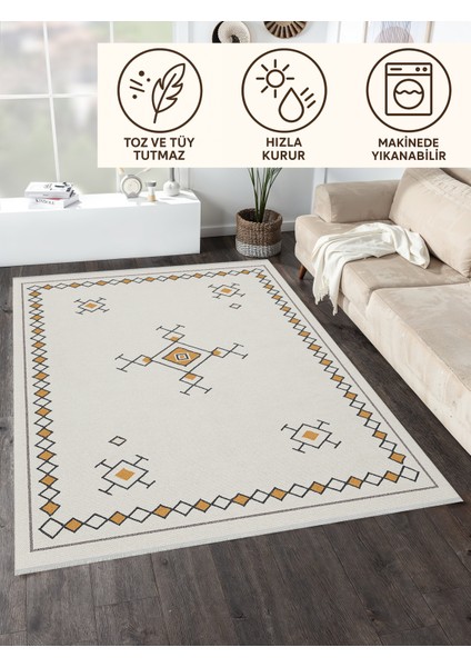 Minimalist Geometrik Halı – Bohem Tarz | Kaymaz Taban, Yıkanabilir, Evcil & Bebek Dostu