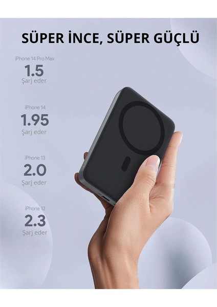 Aukey PB-MS02-GY 30W 10000 Mah Magsafe Kablosuz Powerbank fiyatları
