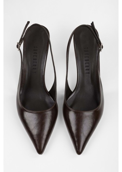 Kadın Estelle Acı Kahve Cilt Stiletto modelleri