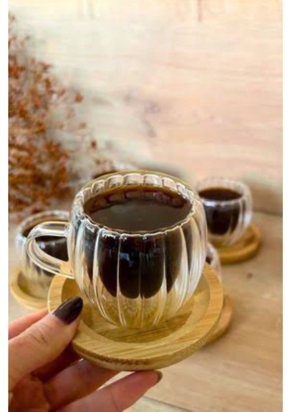 Çizgili Çiftçidarlı Kahve Fincanı