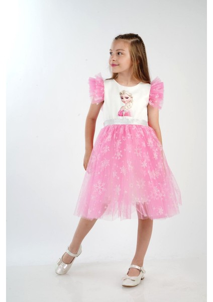 Elsa Karlar Kraliçesi Kız Çocuk Parti Elbisesi - Çocuksan Baby&Kids Wear - Abiye - Pembe - 8 Yaş - CS2023000044-PEMBE-8 Yaş fiyatları
