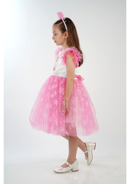 Elsa Karlar Kraliçesi Kız Çocuk Parti Elbisesi - Çocuksan Baby&Kids Wear - Abiye - Pembe - 8 Yaş - CS2023000044-PEMBE-8 Yaş fırsatları