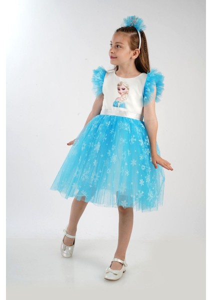 Elsa Karlar Kraliçesi Kız Çocuk Parti Elbisesi - Çocuksan Baby&Kids Wear - Abiye - Turkuaz - 2 Yaş - CS2023000044-TURKUAZ-2 Yaş fiyatları