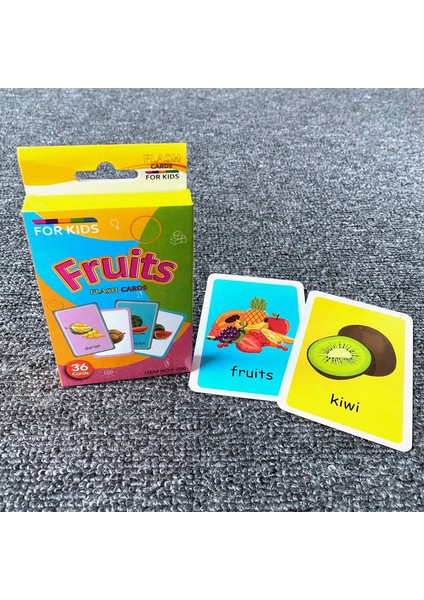 36PCS Çocuklar Biliş Kartları Vücut Parçaları Hayvan Meyveleri Çift Side Flashcards Montessori Bebek Çocuk Erken Eğitim Oyuncakları Hediye Saklığı: Sebze (Yurt Dışından)