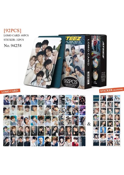 92PCS Kpop Ateez Yeni Albüm The World Ep.fin: Will Lomo Kartları Photocards Fotoğraf Basılı Kartı Seonghwa Yunho Yeosang San Fan Hediye Rengi: 3 (Yurt Dışından)
