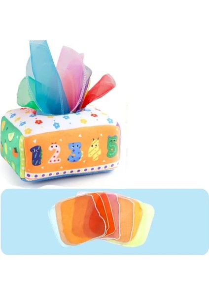 Montessori Toys Sihirli Doku Kutusu Bebek Eğitim Öğrenme Etkinliği Duyusal Oyuncak Çocuklar Için Parmak Egzersiz Meşgul Meşgul Bebek Gamecolor: 1pc Kutu 8pc Eşarp-3 (Yurt Dışından)