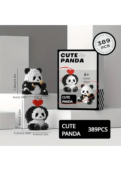 Sevimli Panda Yapı Taşları, Dıy Eğitim Oyuncakları, Noel/cadılar Bayramı/şükran Günü Hediye Renk: 6063 (Yurt Dışından)