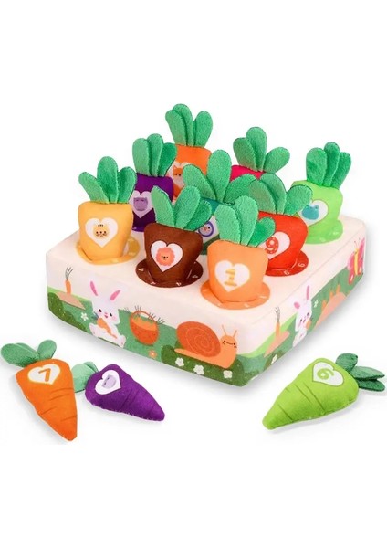 Montessori Toys Bebek Çekin Havuç Pelot Oyuncak Numarası Renk Eşleşen Oyuncak Geliştirme Oyunu Çocuklar Çocuk Ilk Oyuncakları: 400567 (Yurt Dışından)