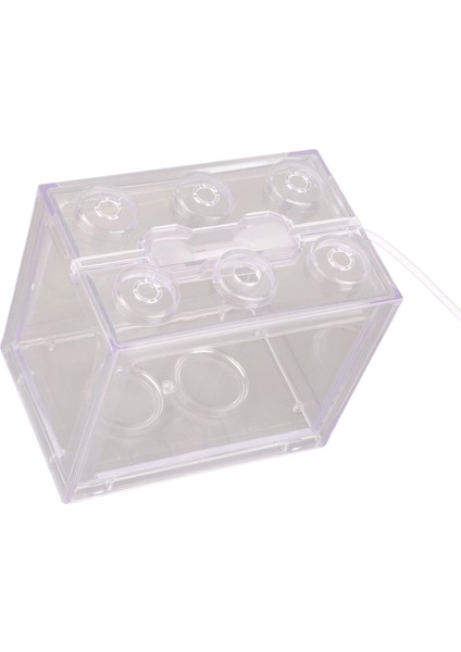 Dekoratif Mini Akvaryum USB LED Işık Lamba Balık Tankı Kutusu Ofis Çay Masası Dekor (Şeffaf) (Yurt Dışından)