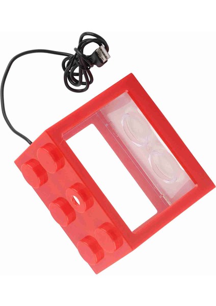 Dekoratif Mini Akvaryum USB LED Işık Lamba Balık Tankı Kutusu Ofis Çay Masası Dekor (Kırmızı) (Yurt Dışından)