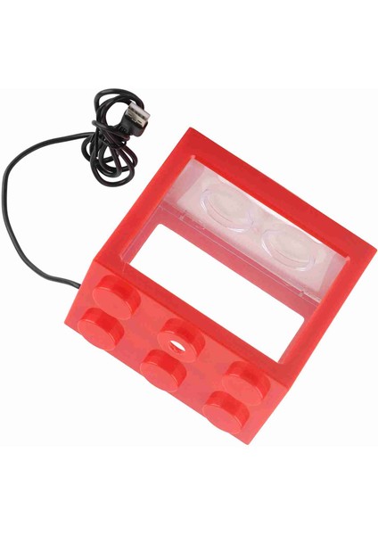 Dekoratif Mini Akvaryum USB LED Işık Lamba Balık Tankı Kutusu Ofis Çay Masası Dekor (Kırmızı) (Yurt Dışından)