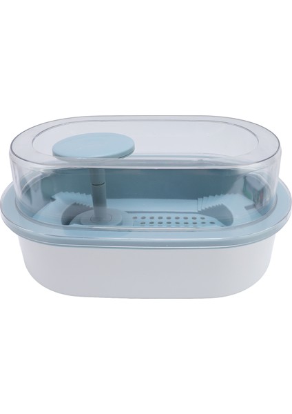 Kaplumbağa Tankı Drenaj Filtrasyon ile Güvenli Gözlemlemek Kolay Akvaryum Tankı Yengeçler Balıklar Amfibiler Sürüngenler Mavi (Yurt Dışından)