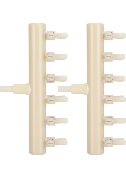 2 Adet Plastik Kolay Kullanım Akvaryum Hava Pompası Özel Splitter Vana Saptırıcı ile Ayarlanabilir Anahtarı Balık Tankları Accessory6 Yollu (Yurt Dışından)