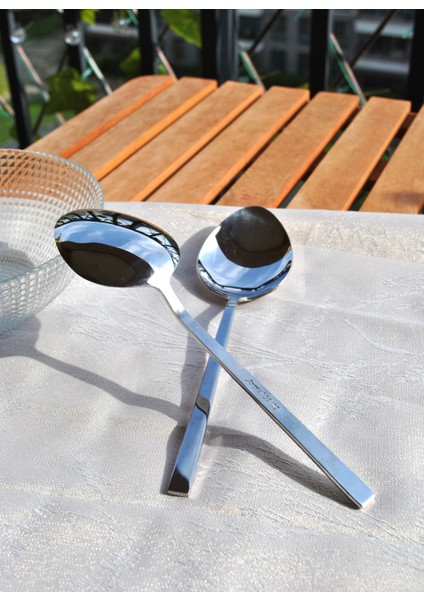 2'li Paslanmaz Çelik Servis Kaşığı Sunum Kaşık 22 cm fiyatları