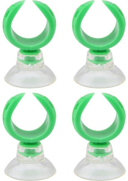 Akvaryum Balık Tankı Vantuz Klipleri Havayolu Tüp Tutucular Kelepçeleri (Yeşil Iç Çap 17.6 Mm) (Yurt Dışından)