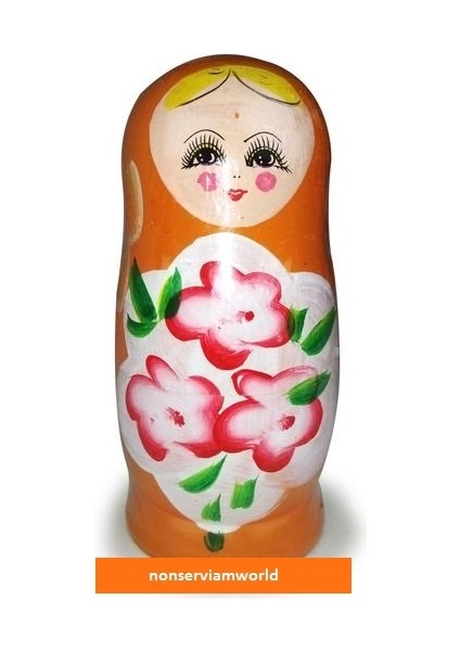 5'li Ahşap Matruşka Bebek Dekoratif Obje Ev Eşyası Yada Çocuklar İçin Doğal oyuncak