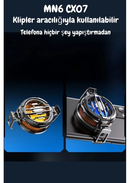 CX07 Memo Manyetik Mıknatıslı Magsafe Destekli Ultra Güçlü Telefon Soğutucu Kablolu Rgb Fan