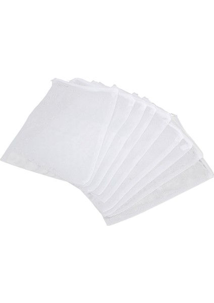 10 Adet Akvaryum Filtresi Medya Fermuarlı Çantalar Yeniden Kullanılabilir Balık Tankı Ince File Çanta Aktif Karbon Seramik Halkalar Turba Fiber (Yurt Dışından)