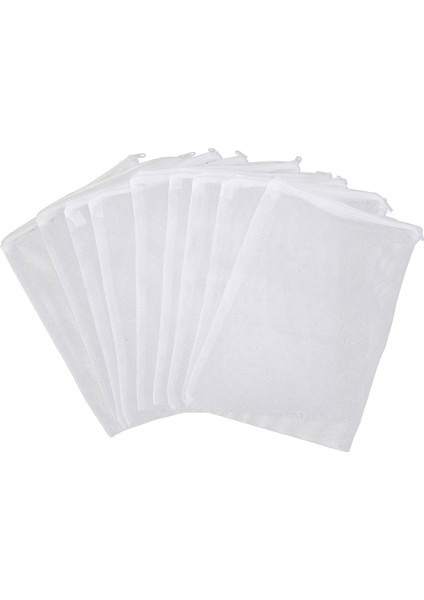 10 Adet Akvaryum Filtresi Medya Fermuarlı Çantalar Yeniden Kullanılabilir Balık Tankı Ince File Çanta Aktif Karbon Seramik Halkalar Turba Fiber (Yurt Dışından)