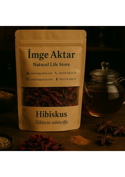 Hibiskus-Mekke Gülü-Nar Çiçeği-Bamya Çiçeği 100g