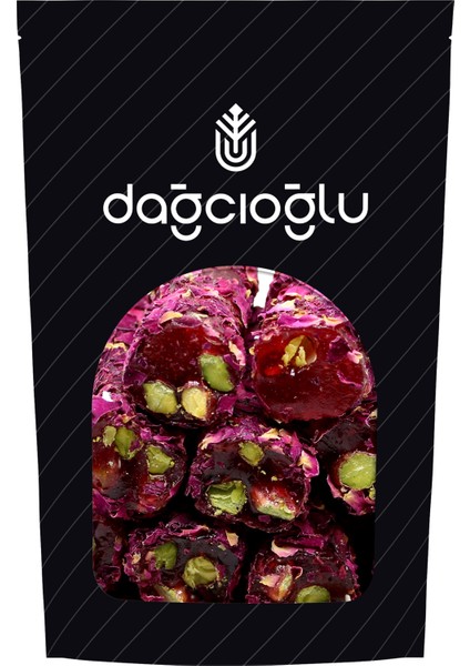 Dacıoğlu Antep Fıstıklı Gül Yapraklı Fitil Lokum 250 Gr