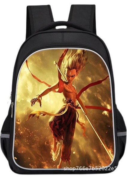 Nezha 2 Sihirli Çocuk Inen Öğrenciler Karikatür Erkek ve Kadın Omuzlar Su Geçirmez Sırt Çantaları (Yurt Dışından)