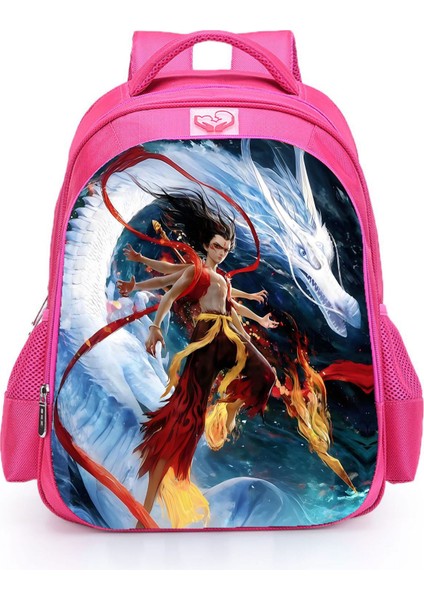 Nezha 2 Sihirli Çocuk Denizin Peşinde Anaokulu ve Ilkokul Öğrencileri Erkekler ve Kadınlar Ultra Hafif Omurga Koruma Omuz Çantası Yükünü Azaltmak (Yurt Dışından)